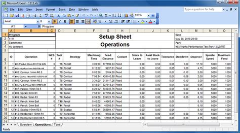 cnc machine setup spreadsheet|cnc mill set up sheet.